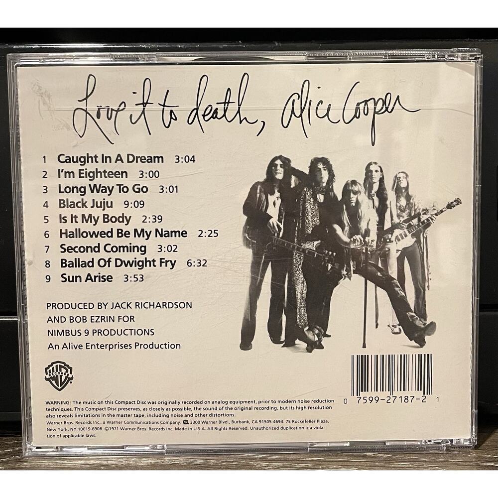 Alice Cooper Love It to Death (CD, 1990) Classic Rock Preowned VG Out Of Print - Picture 2 of 3